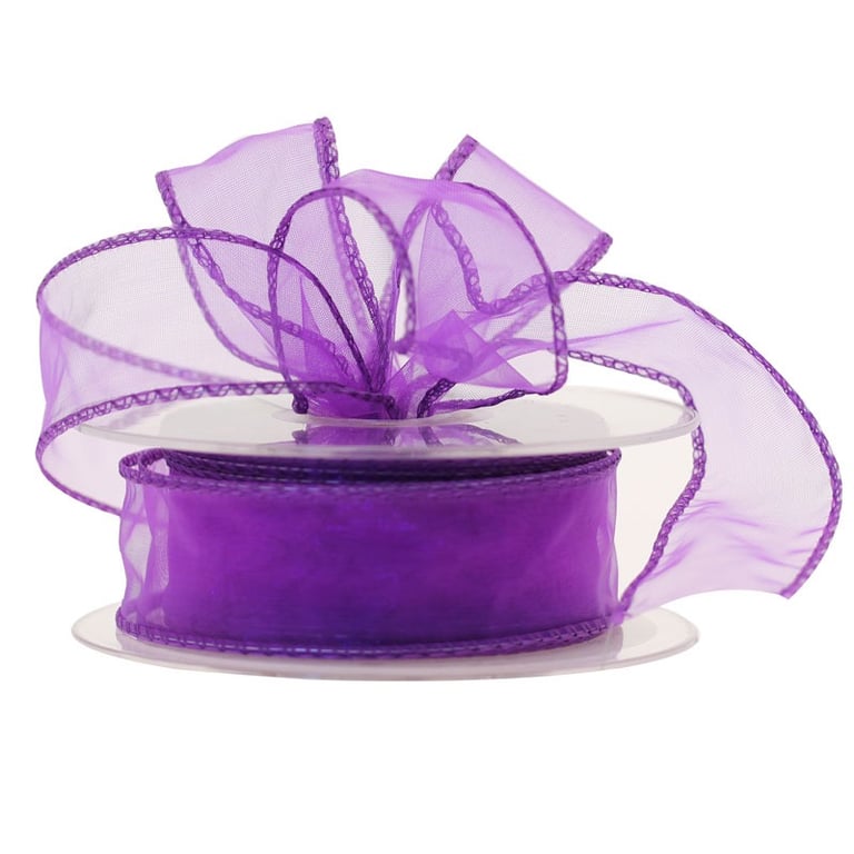 Purple Chiffon Ribbon 30mm - Elegant Home Decor and Fashion Decoration Ribbon