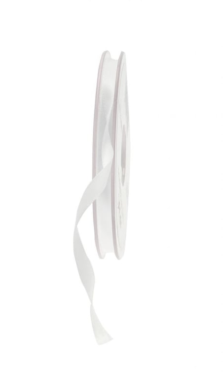 White Satin Ribbon (6mm) - High-Quality Craft and Fashion Decor Ribbon for Home, Wedding, and DIY Projects