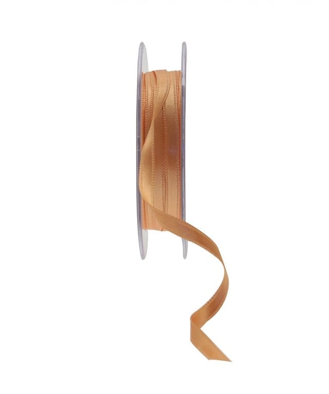 Light Orange Satin Ribbon - 6mm Width, Perfect for Home Decor and Craft Projects