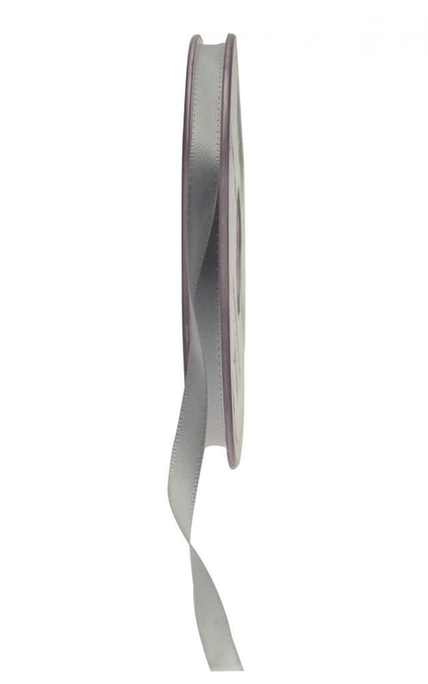 Silver Satin Ribbon - 6mm Wide, Perfect for Home Decor, Crafting & Wedding Decorations