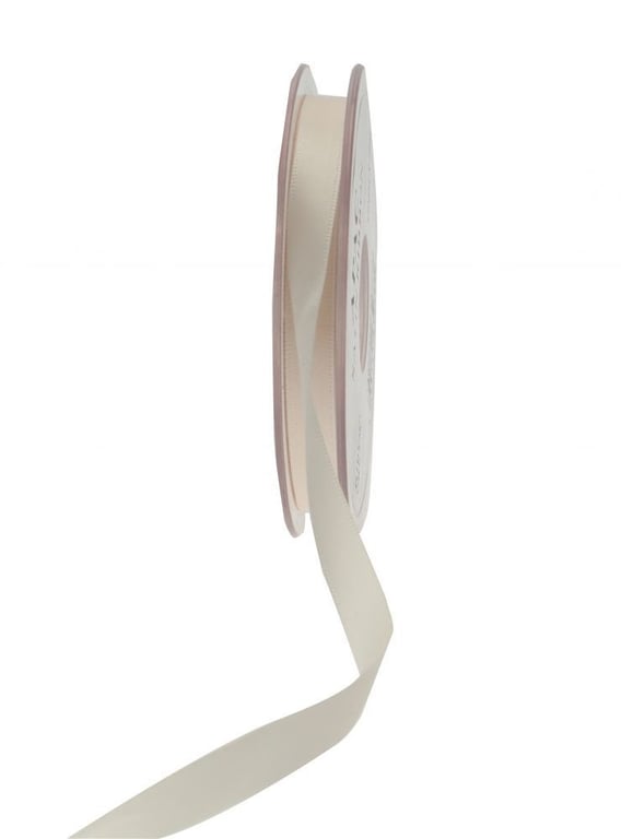 Cream Satin Ribbon 10mm - Decorative Home and Fashion Craft Supply