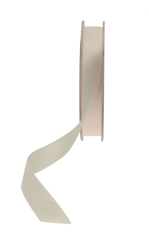Cream Satin Ribbon (15mm) - High-Quality Home Decor and Wedding Craft Ribbon