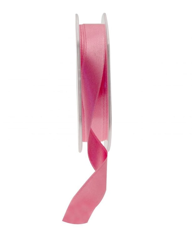 Pink Satin Ribbon - 15mm Wide, Ideal for Home Decor and Fashion Crafts