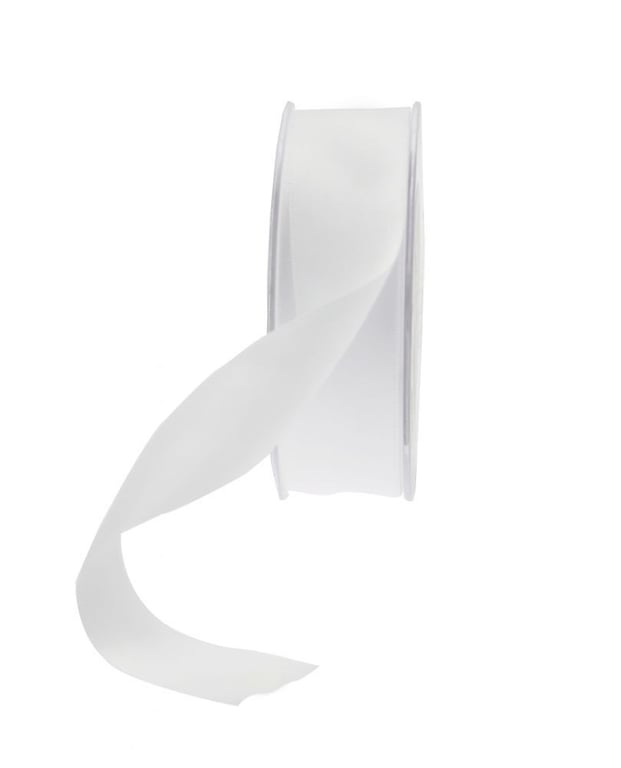 White Satin Ribbon - 25mm Wide Home Decor and Wedding Craft Ribbon