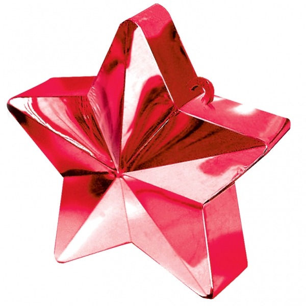 Red Star Helium Balloon Weight - Anchor for Party Decorations and Home Decor Weights