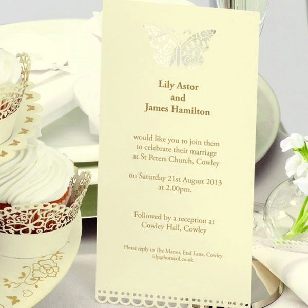 Ivory Print Butterfly Design Home Stationery Set - Office Supplies & Decor