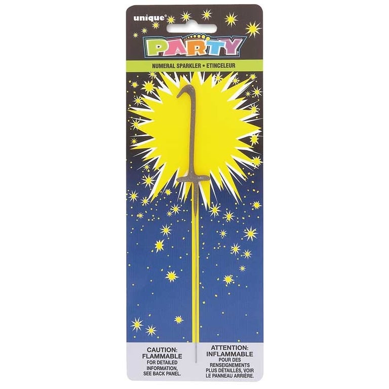 Number 1 Sparkler Candle - Brighten Up Your Home Decor with This Celebration Table Decoration
