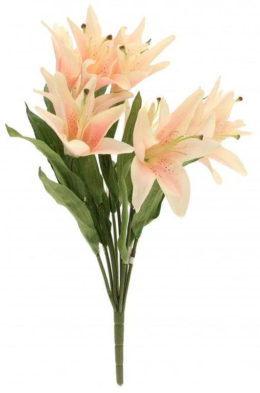 Light Pink Lily Bunch - Elegant Home Decor Floral Arrangement