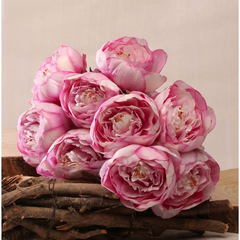 Peony Bunch Light Fuschia 40cm Floor Lamp - Home Decoration Lighting Fixture with Soft Glow and Elegant Peony Design
