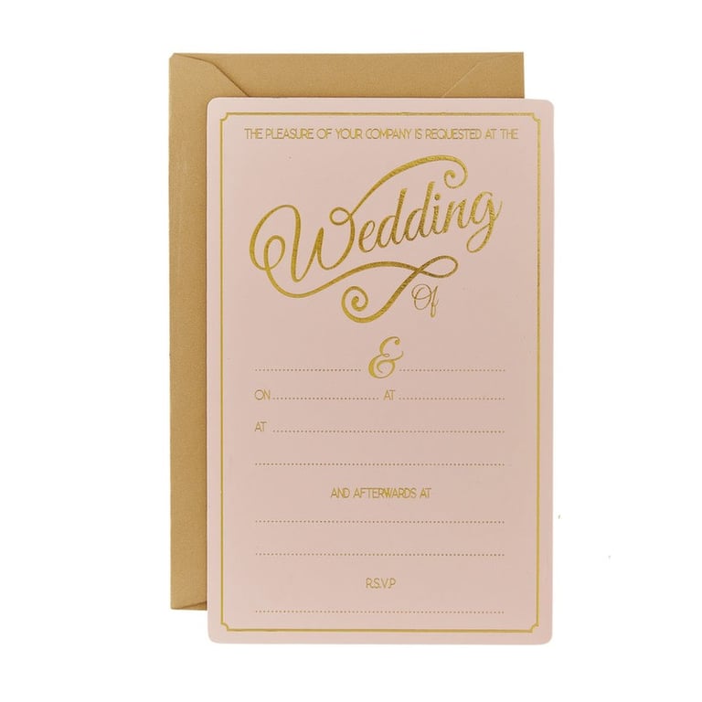 Elegant Gold Foiled Wedding Invitations - Luxury Paper & Foil Printing
