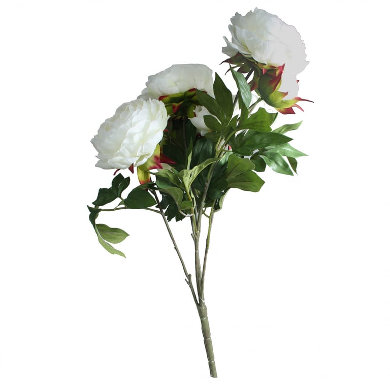 Cream Peony Bunch - Elegant Pink Floral Arrangement for Home Decor