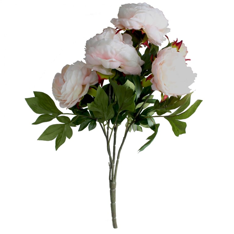 Pink and Cream Peony Floral Bunch - Beautiful Home Decor Flowers Arrangement