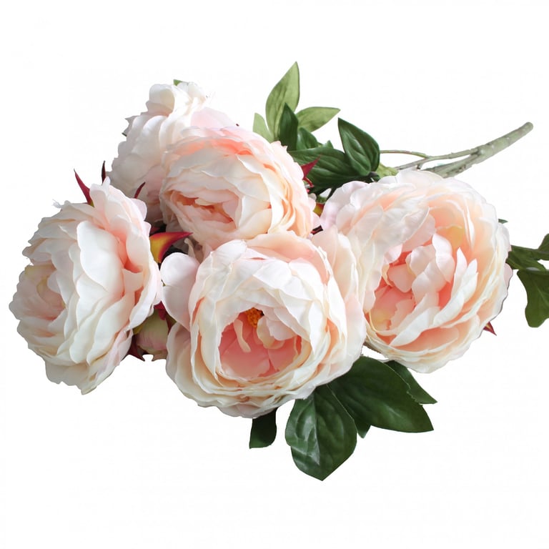 Pink and Cream Peony Floral Bunch - Beautiful Home Decor Flowers Arrangement