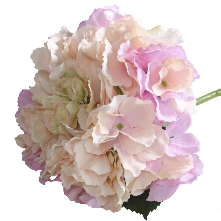 40cm Pink Short Stem Hydrangea - Perfect for Flower Arrangement and Home Decor
