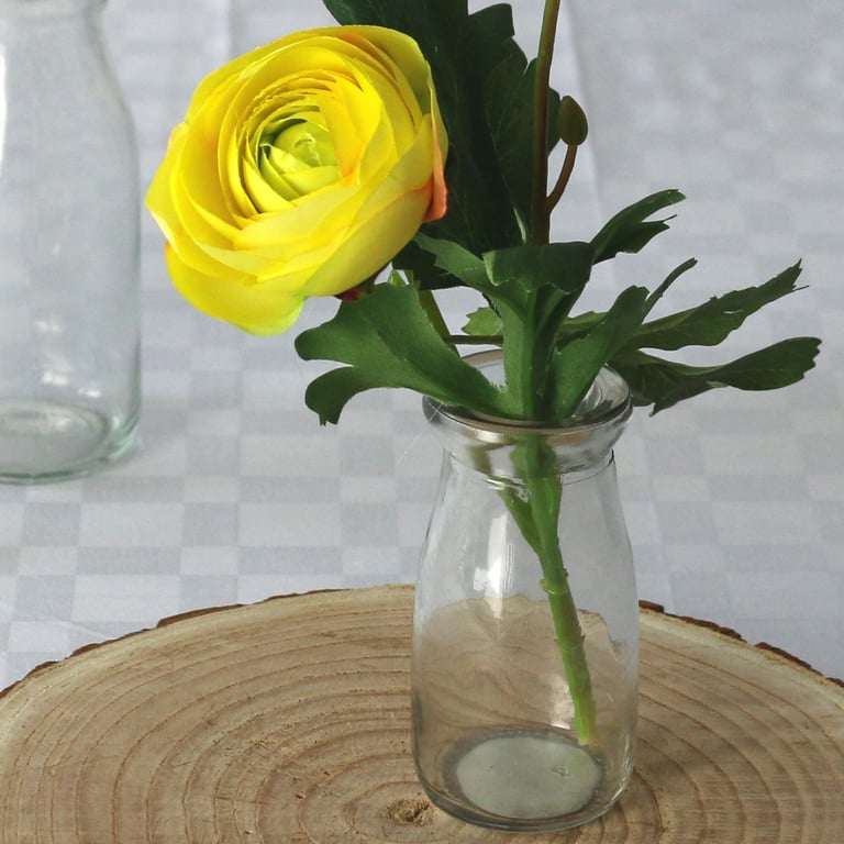 38cm Large Yellow Rannunculus Flowers - Perfect for Wedding Ceremonies and Floral Decorations