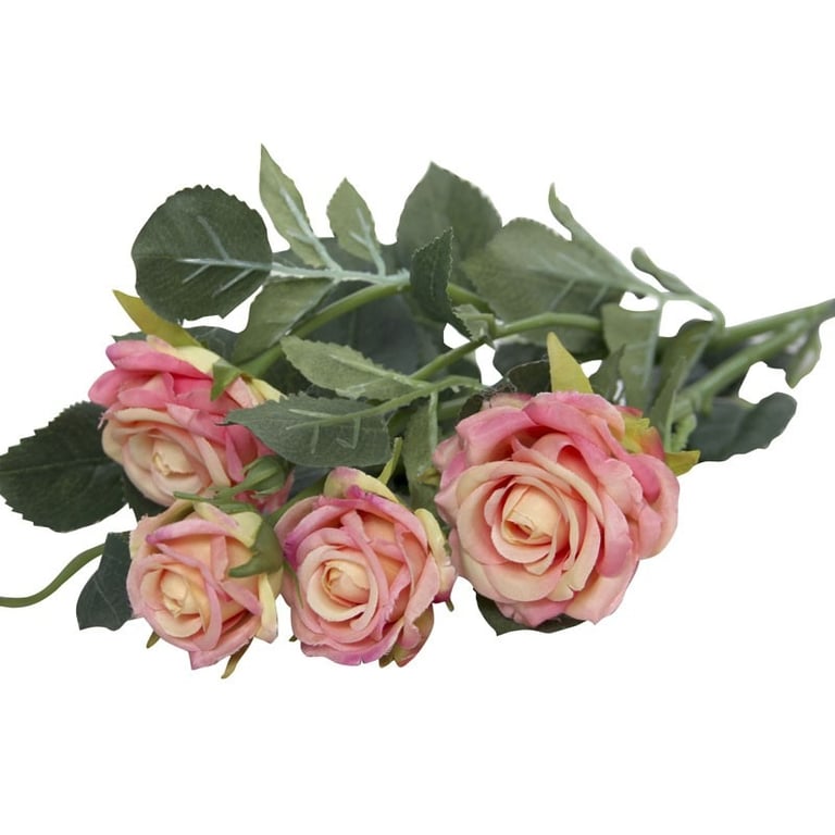 Camelot Garden Rose Peach Spring Floral Arrangement Spray for Home Decor