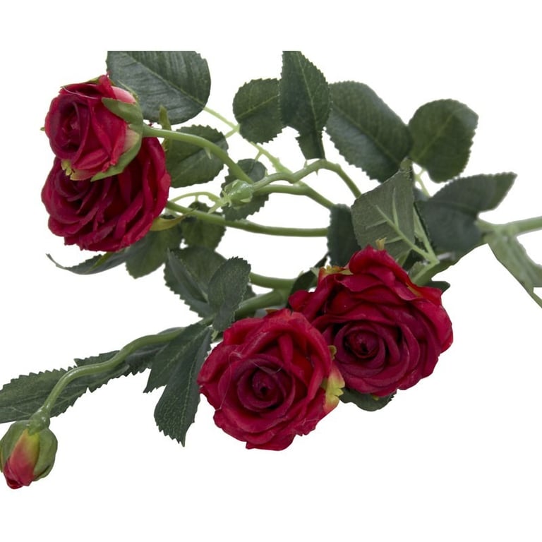 Camelot Garden Rose Scarlet Red Spray - Durable Red Floral Arrangement for Home Decor