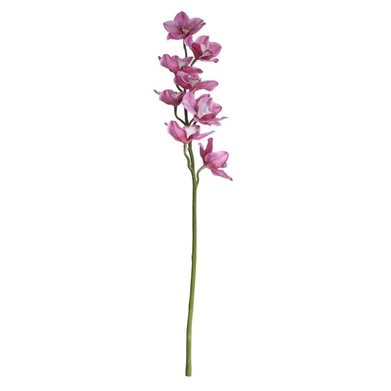 36inch Large Real Touch Cymbidium Mauve - Faux Flower Decor for Home Decoration