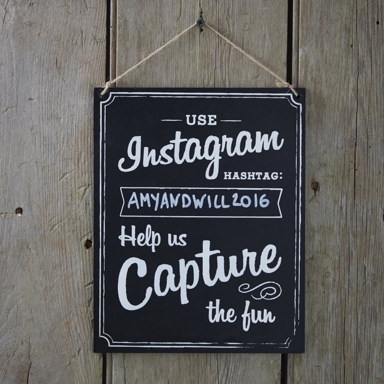 Large Wooden Instagram Sign - Rustic Home Decoration for Social Media Enthusiasts