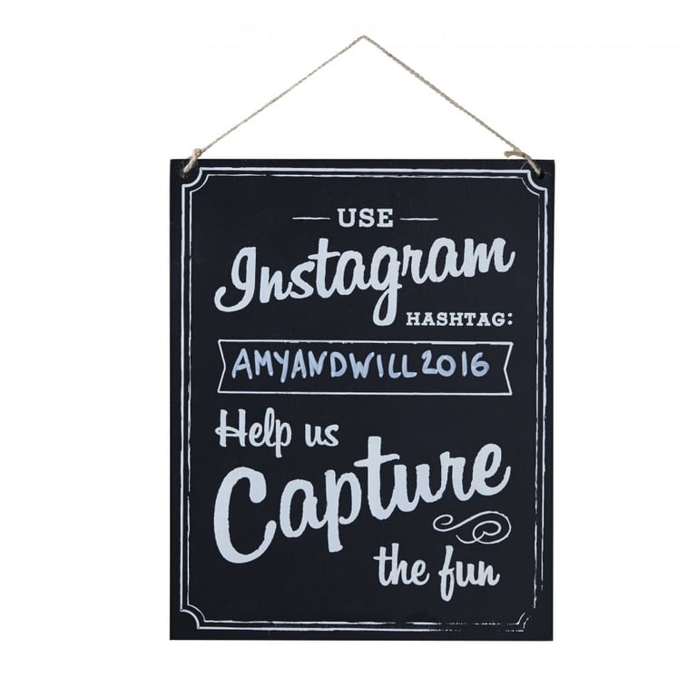 Large Wooden Instagram Sign - Rustic Home Decoration for Social Media Enthusiasts