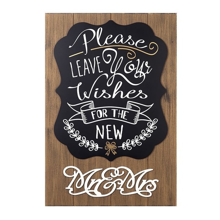 Personalized Leave Your Wishes Plaque - Customizable Home Decor with Inspirational Quotes