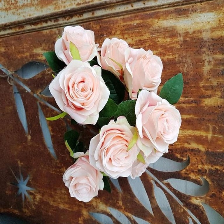 Antique Rose Bush Peach - Elegant Spring Flower Arrangement for Home Decor