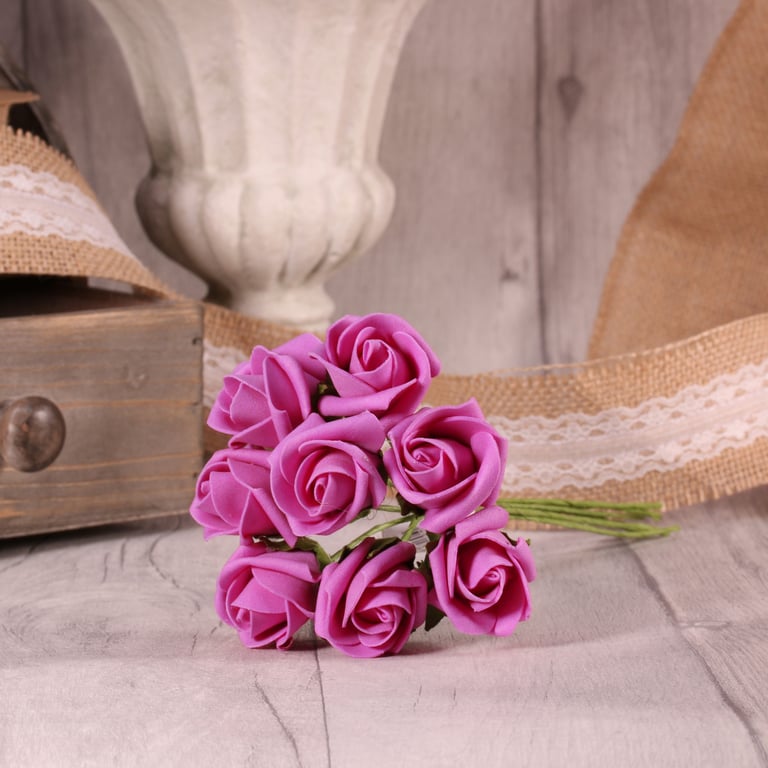 Dusky Pink Foam Tea Rose Buds - Wedding Flowers & Home Decorations