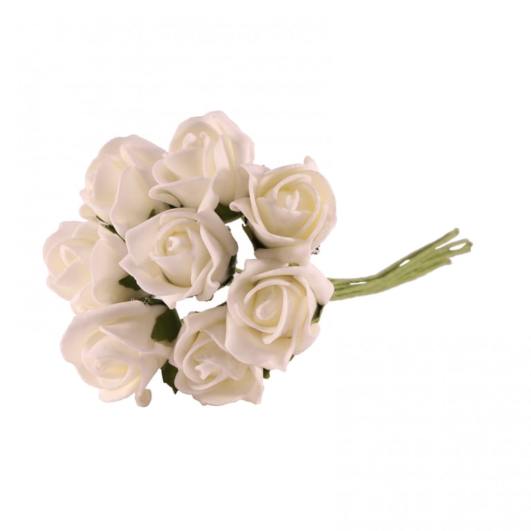 White Foam Tea Rose Buds - Perfect for Home Decor and Wedding Bouquets