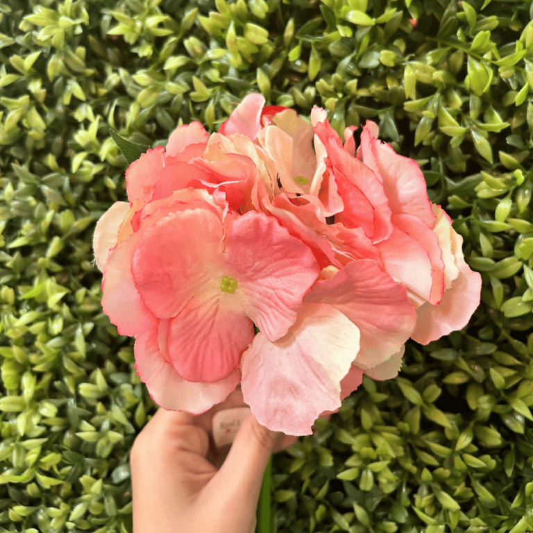 Pink Hydrangea Floral Decor Pick - Garden Wedding and Home Decoration