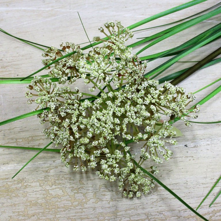 Artificial Grass Spray With Flowers Green Plant Wall Decoration 122cm Tall