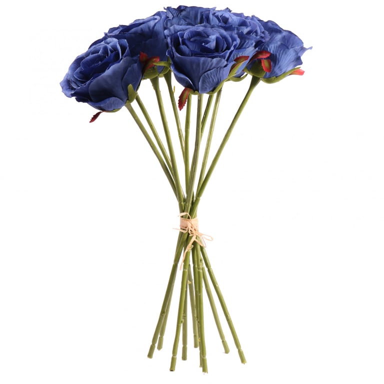 Rose Bundle Blue - Rustic Floral Arrangement for Home & Garden Decor