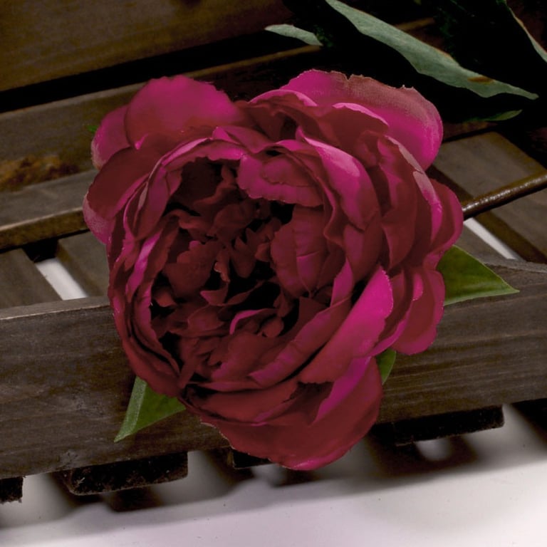 Magenta Peony Flower - 68cm Single Stem Home Decor Centerpiece