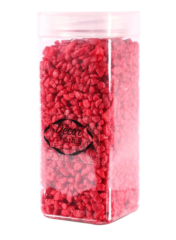 Red Pebbles 750g - Beach-Themed Home Decor and Garden Decoration Stones