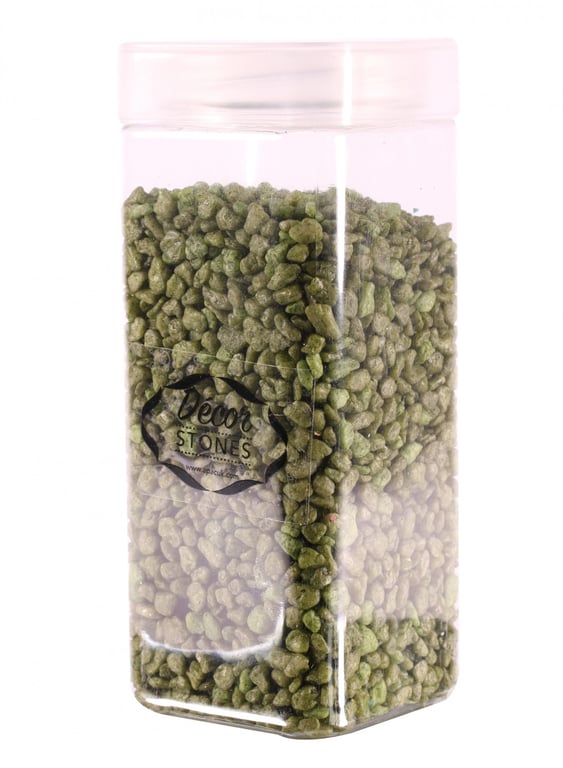 Moss Green Pebbles - 750 Gram, Perfect Home & Garden Decor Stones