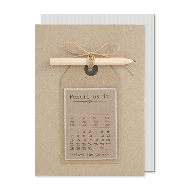 Pencil Us In Save the Date Card
