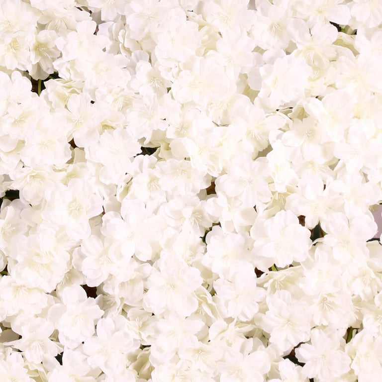 Blossom Flower Wall White 40 x 60cm - Elegant Garden Decor Wall Hanging Art