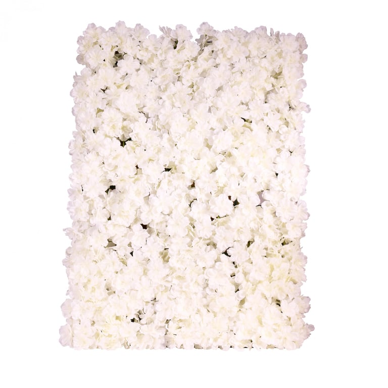 Blossom Flower Wall White 40 x 60cm - Elegant Garden Decor Wall Hanging Art