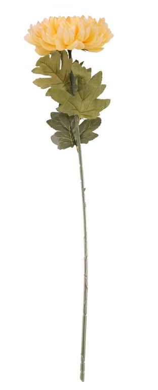 Yellow Chrysanthemum Flower 75cm - Large Floral Decoration for Home and Garden Decor
