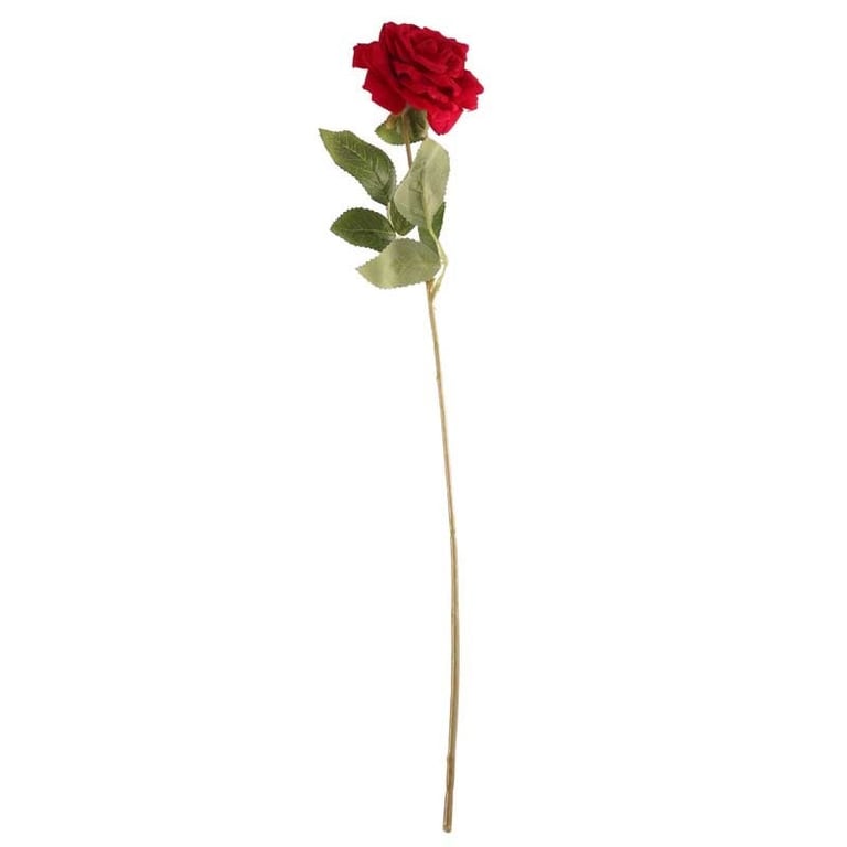 Red Velvet Open Rose - Elegant Home Decor and Fashion Accessory