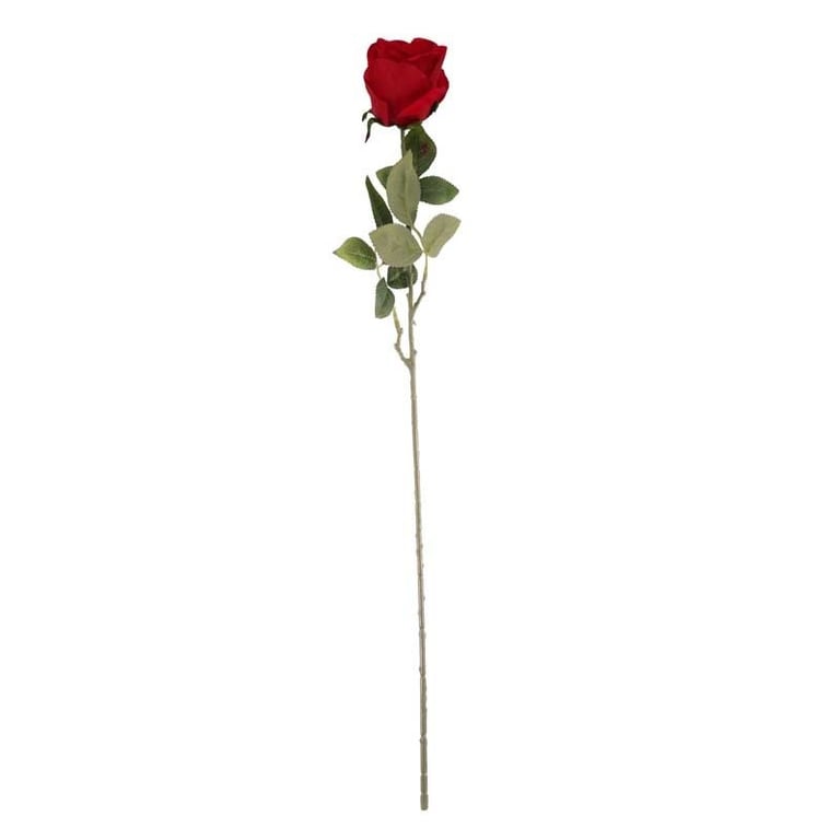 Red Velvet Rose - Elegant Floral Home Decor with Romantic Rose Scent Candle and Indoor Plant