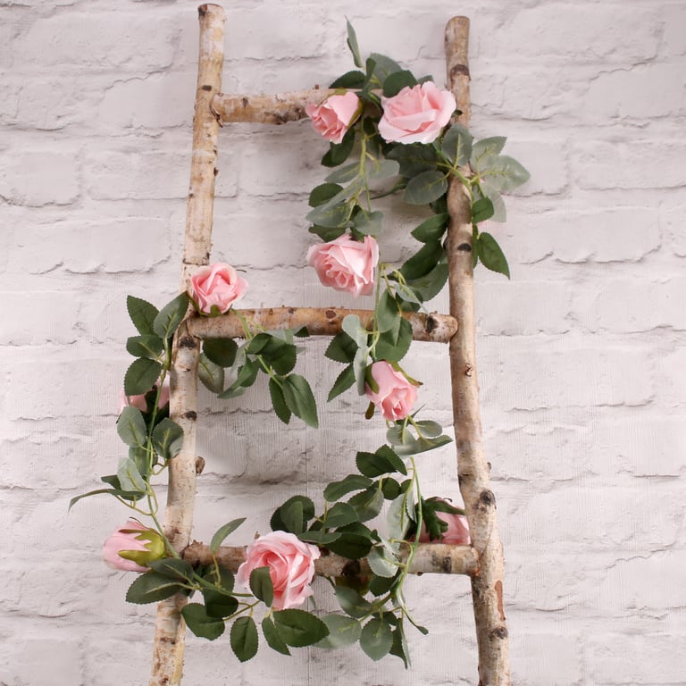 Pink Rose Garland 175cm - Elegant Home Decor and Wedding Decoration Accessory