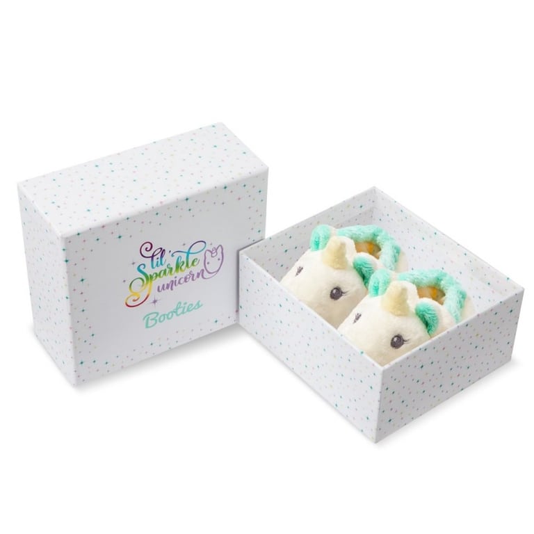 Lil Sparkle Unicorn Booties - Magical Pink Toddler Footwear with Sparkly Details