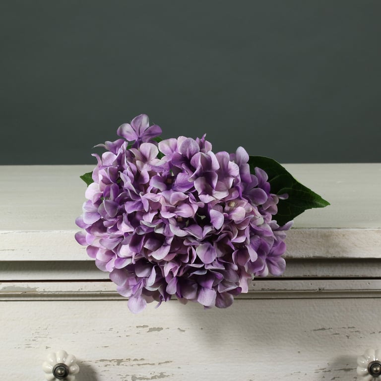 Tintagel Hydrangea Lilac Floral Throw Pillow - Vintage Home Decor Accent