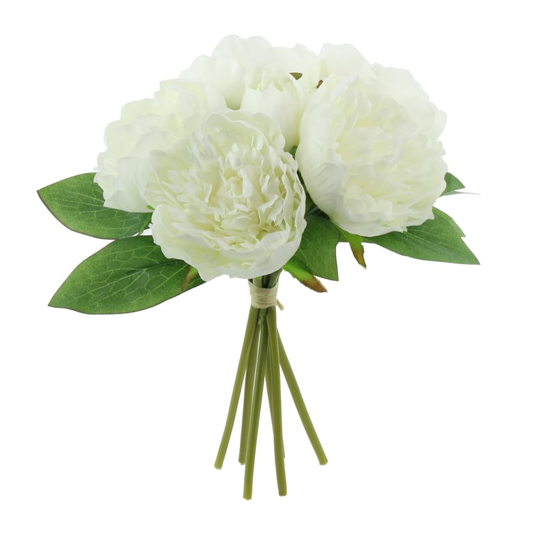 Ivory Arundel Peony Bouquet - Exquisite Spring Floral Arrangement for Home Decor and Weddings