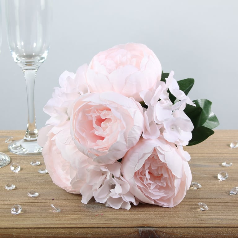 Light Pink Arundel Romance Bouquet - 28cm Floral Arrangement, Perfect Home Decor Gift for Romance and Love