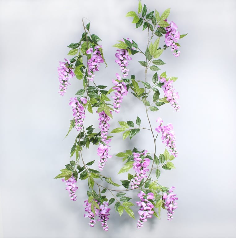Wisteria Garland Lilac (1.9M) - Spring Blooming Home and Garden Decoration