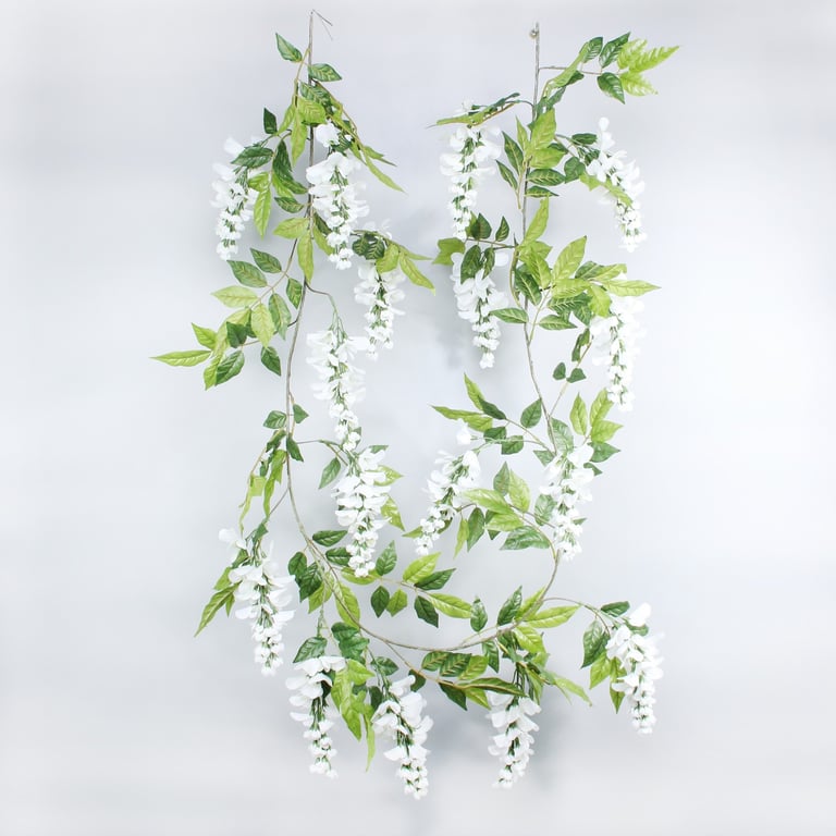 Wisteria Garland Cream - 1.9m Home Decor Flower Wall Hanging Decoration