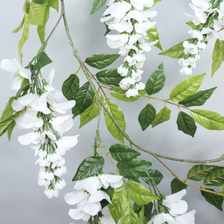 Wisteria Garland Cream - 1.9m Home Decor Flower Wall Hanging Decoration