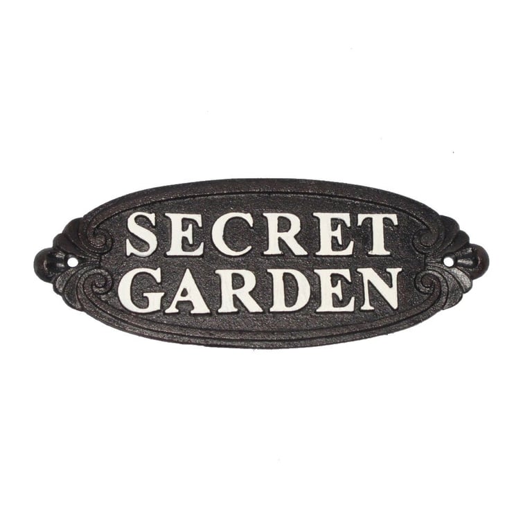 Secret Garden Sign - Outdoor Home Decor Nature Landscape Design