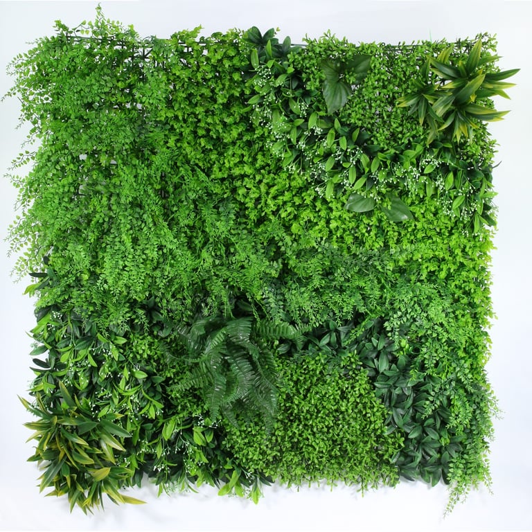 Exterior UV Resistant Wave Green Wall Panel (1m) - Outdoor Home Decoration